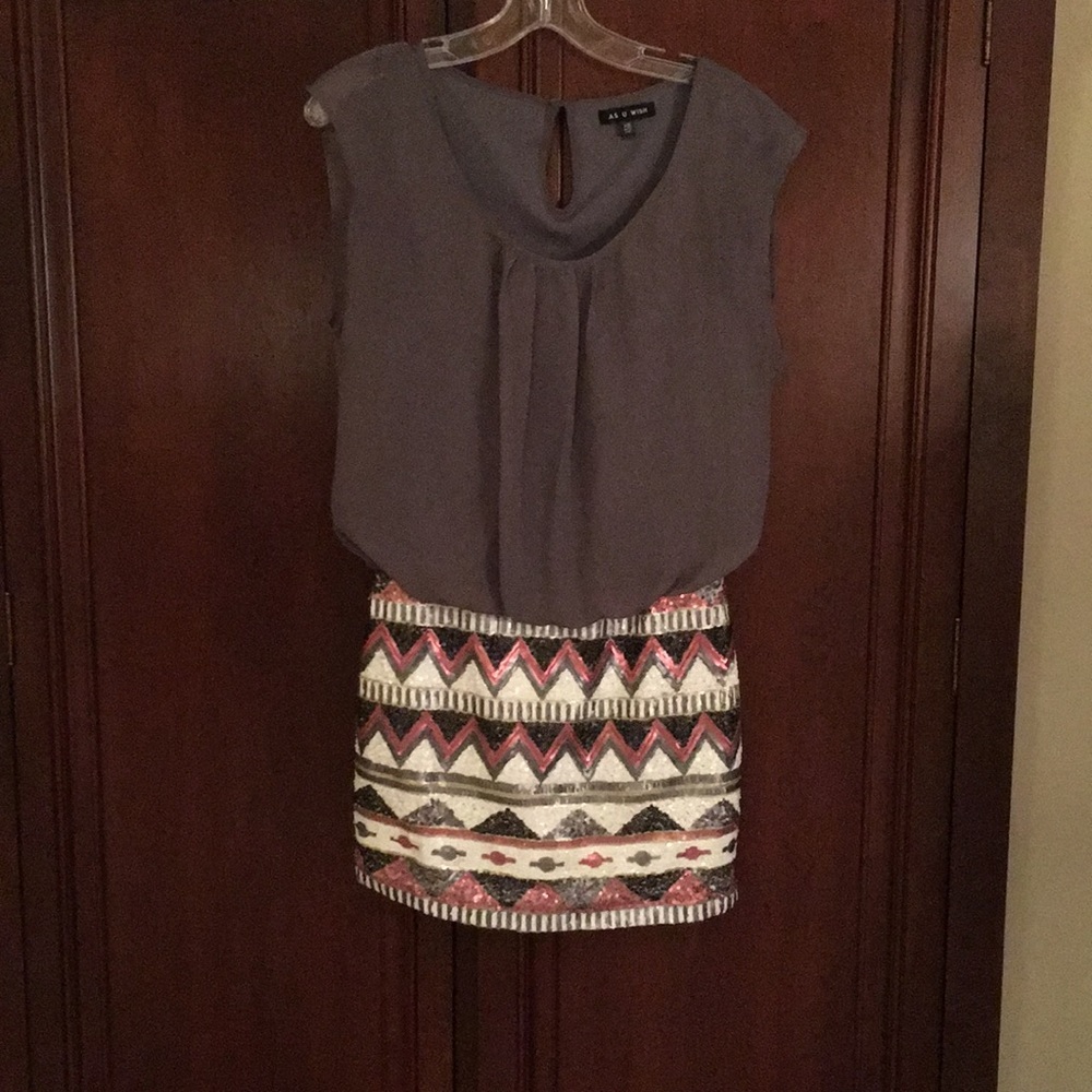 Sequin bottomed dress